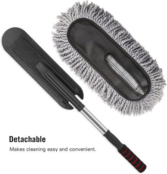 No Dust Magic Car Duster With Handle 360 Degree Rotating Mop