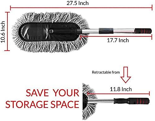No Dust Magic Car Duster With Handle 360 Degree Rotating Mop