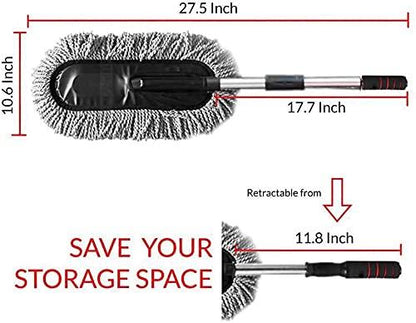 No Dust Magic Car Duster With Handle 360 Degree Rotating Mop